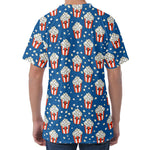 Cute Popcorn Box Pattern Print Men's Velvet T-Shirt