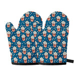 Cute Popcorn Box Pattern Print Oven Mitts