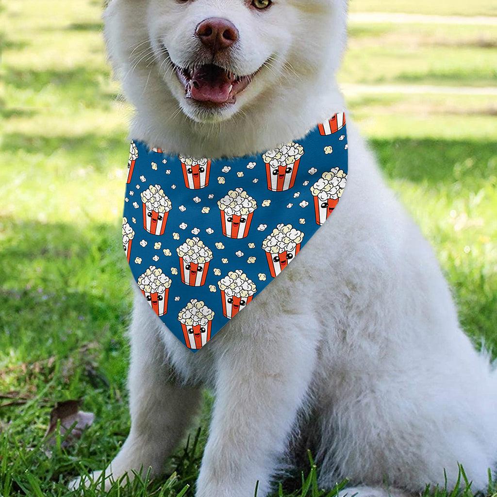 Cute Popcorn Box Pattern Print Over The Collar Dog Bandana