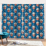 Cute Popcorn Box Pattern Print Pencil Pleat Curtains