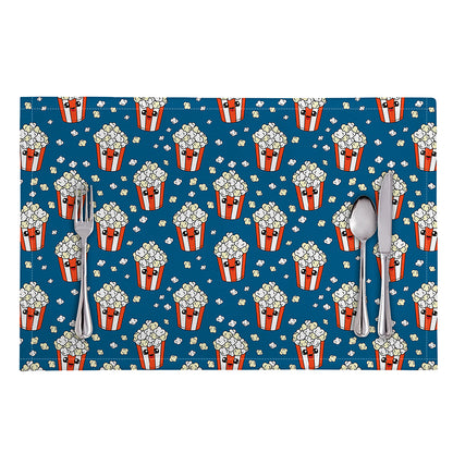 Cute Popcorn Box Pattern Print Placemat