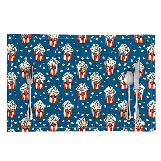 Cute Popcorn Box Pattern Print Placemat