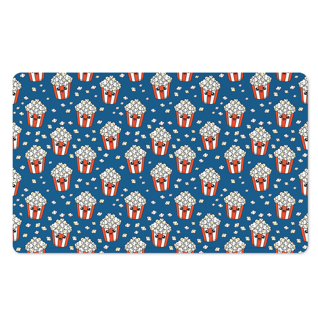 Cute Popcorn Box Pattern Print Polyester Doormat