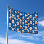 Cute Popcorn Box Pattern Print Polyester Flag