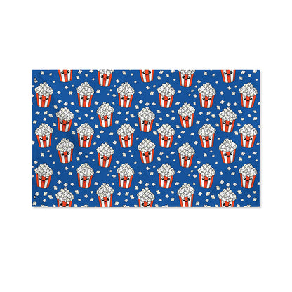 Cute Popcorn Box Pattern Print Polyester Flag