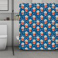 Cute Popcorn Box Pattern Print Polyester Shower Curtain