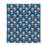 Cute Popcorn Box Pattern Print Polyester Shower Curtain