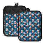 Cute Popcorn Box Pattern Print Pot Holders With Pocket
