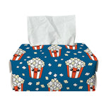 Cute Popcorn Box Pattern Print Rectangle Tissue Box Cover