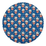 Cute Popcorn Box Pattern Print Round Blanket