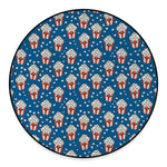 Cute Popcorn Box Pattern Print Round Floor Mat