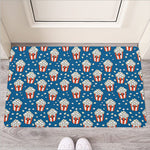 Cute Popcorn Box Pattern Print Rubber Doormat