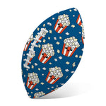 Cute Popcorn Box Pattern Print Rugby Ball
