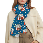 Cute Popcorn Box Pattern Print Scarf