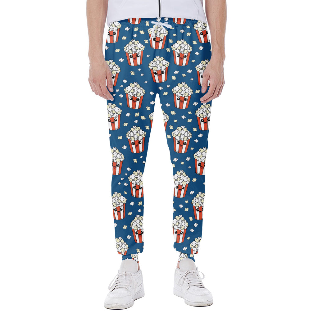Cute Popcorn Box Pattern Print Scuba Joggers