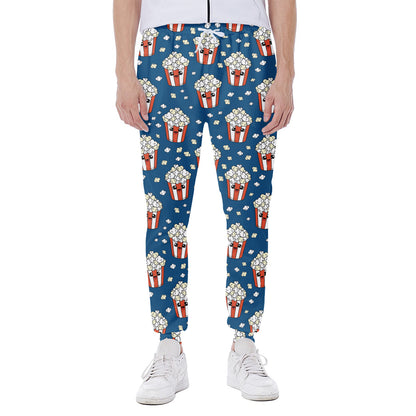 Cute Popcorn Box Pattern Print Scuba Joggers