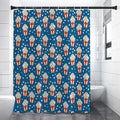 Cute Popcorn Box Pattern Print Shower Curtain