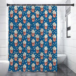 Cute Popcorn Box Pattern Print Shower Curtain