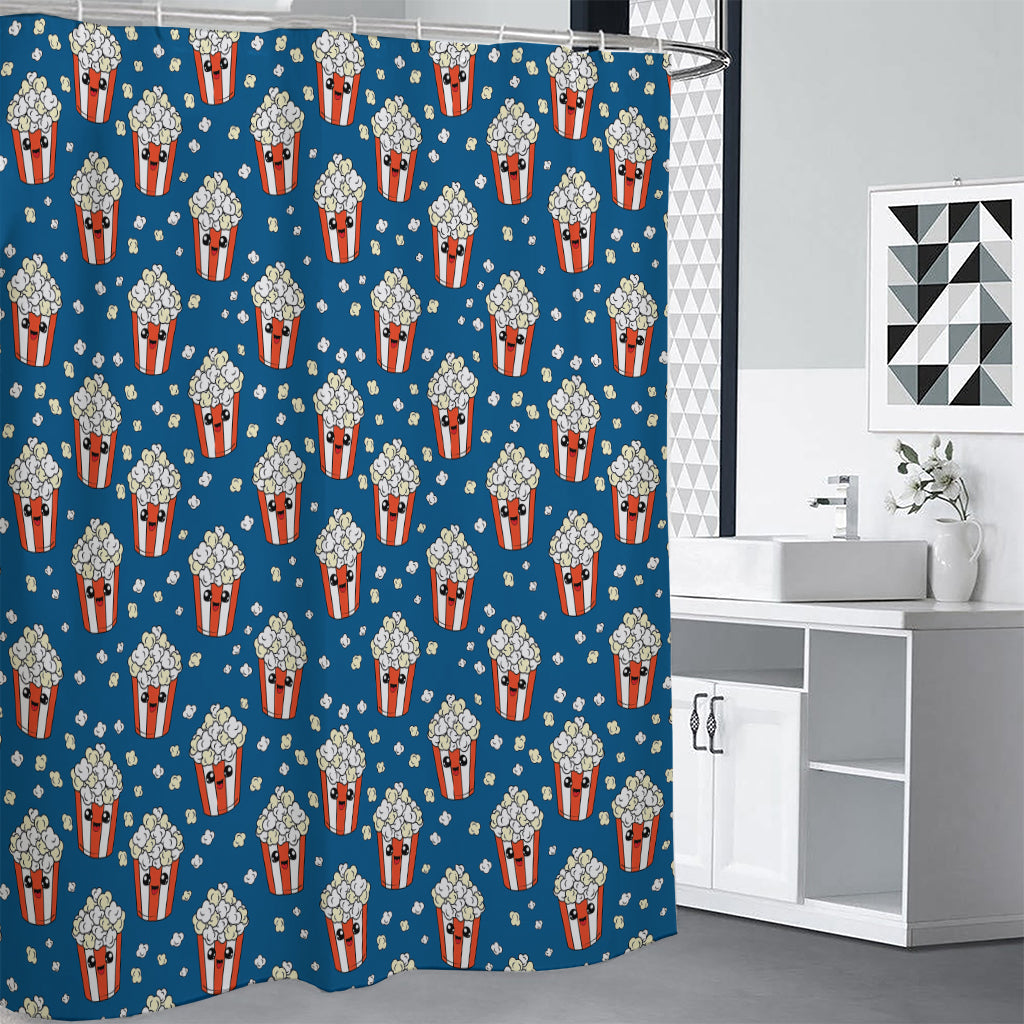 Cute Popcorn Box Pattern Print Shower Curtain