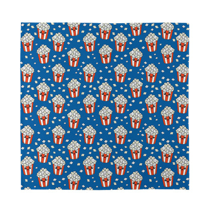 Cute Popcorn Box Pattern Print Silk Bandana