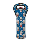 Cute Popcorn Box Pattern Print Single Neoprene Wine Tote