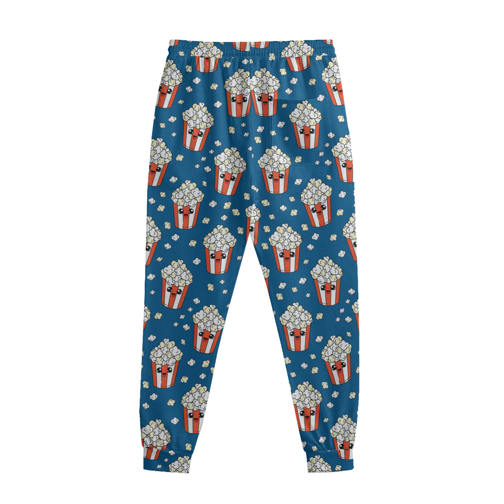 Cute Popcorn Box Pattern Print Sweatpants