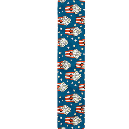 Cute Popcorn Box Pattern Print Table Runner