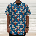 Cute Popcorn Box Pattern Print Textured Short Sleeve Shirt