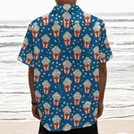Cute Popcorn Box Pattern Print Textured Short Sleeve Shirt