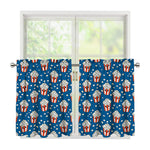 Cute Popcorn Box Pattern Print Tier Curtains