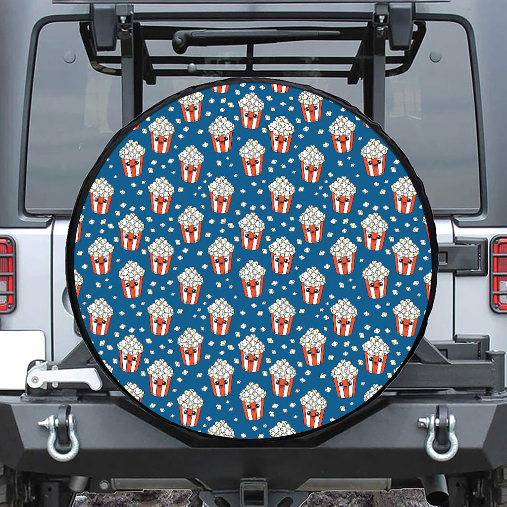 Cute Popcorn Box Pattern Print Tire Cover