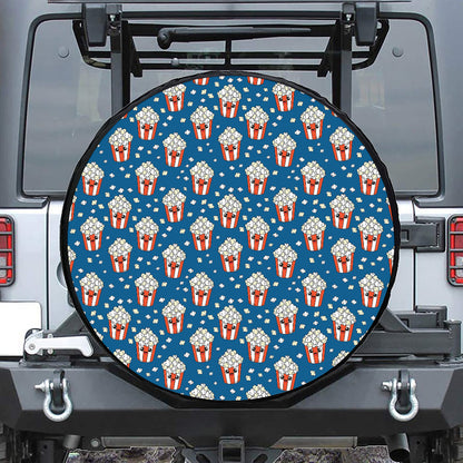 Cute Popcorn Box Pattern Print Tire Cover