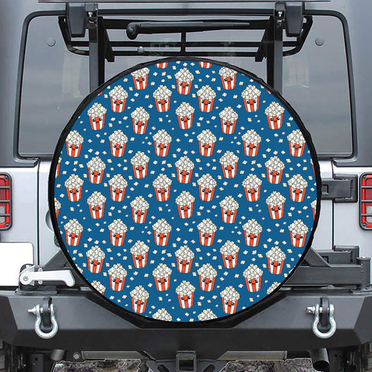 Cute Popcorn Box Pattern Print Tire Cover