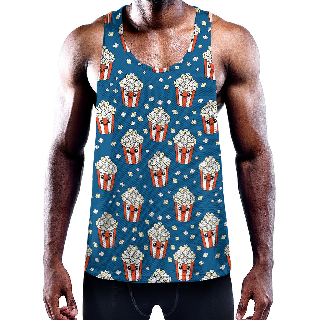 Cute Popcorn Box Pattern Print Training Tank Top