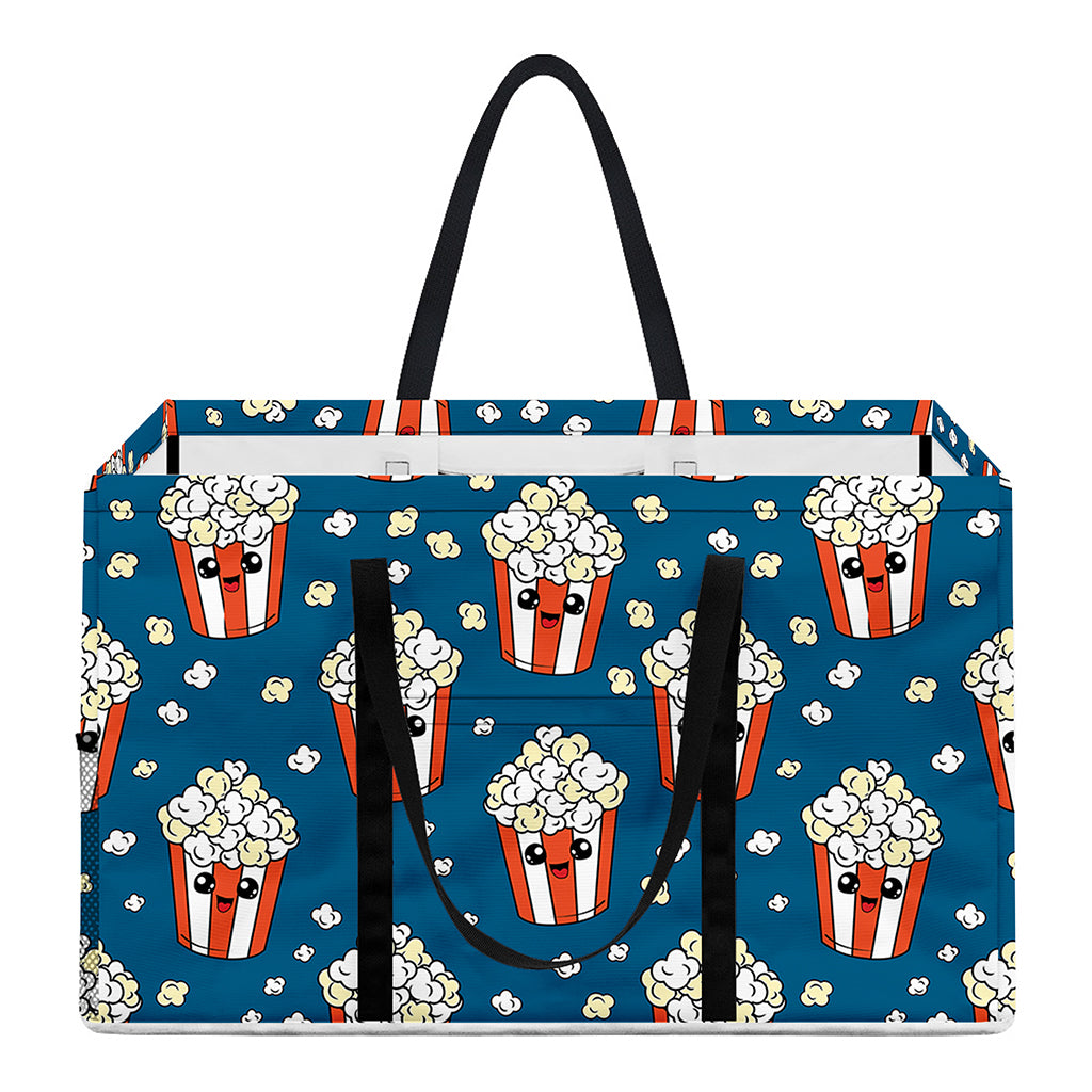 Cute Popcorn Box Pattern Print Utility Tote Bag