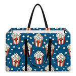 Cute Popcorn Box Pattern Print Utility Tote Bag