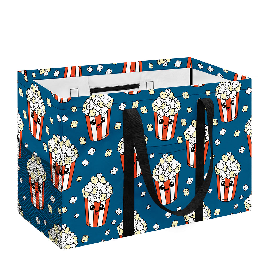 Cute Popcorn Box Pattern Print Utility Tote Bag
