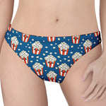 Cute Popcorn Box Pattern Print Women's Thong
