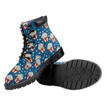 Cute Popcorn Box Pattern Print Work Boots
