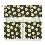 Cute Popcorn Pattern Print 3 Piece Kitchen Curtains