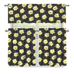 Cute Popcorn Pattern Print 3 Piece Kitchen Curtains