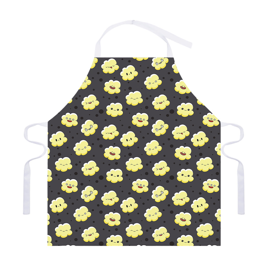Cute Popcorn Pattern Print Adjustable Apron