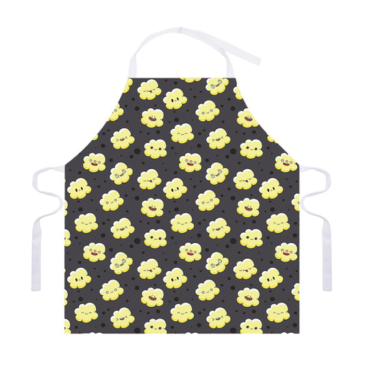Cute Popcorn Pattern Print Adjustable Apron