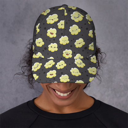 Cute Popcorn Pattern Print Baseball Cap