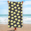 Cute Popcorn Pattern Print Beach Towel