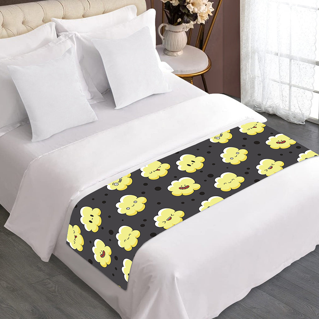 Cute Popcorn Pattern Print Bed Runner