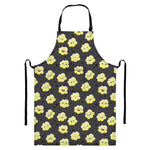 Cute Popcorn Pattern Print Bib Apron With Pocket