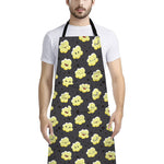 Cute Popcorn Pattern Print Bib Apron With Pocket