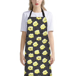 Cute Popcorn Pattern Print Bib Apron With Pocket