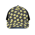 Cute Popcorn Pattern Print Black Mesh Trucker Cap